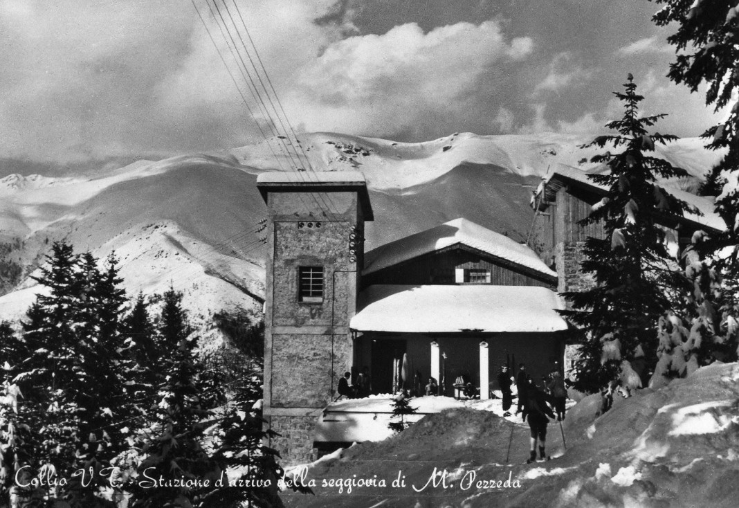 Stazione d'arrivo della seggiovia di Monte Pezzeda - Collio V.T. 1964