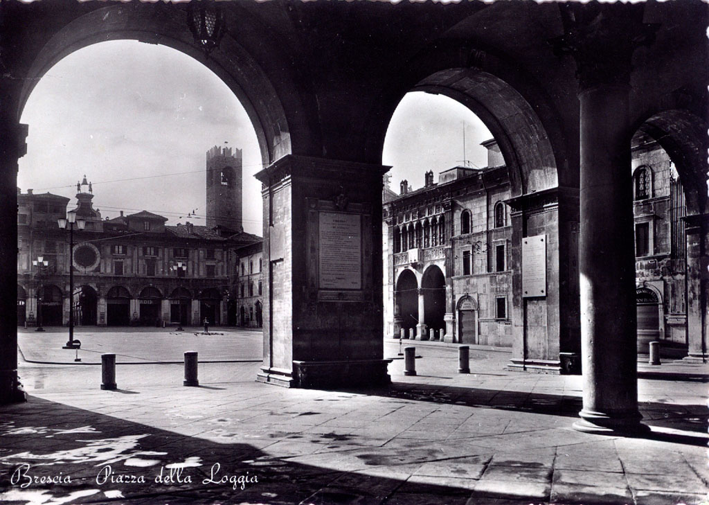 Piazza della Loggia Brescia 1950 60 Brescia Vintage